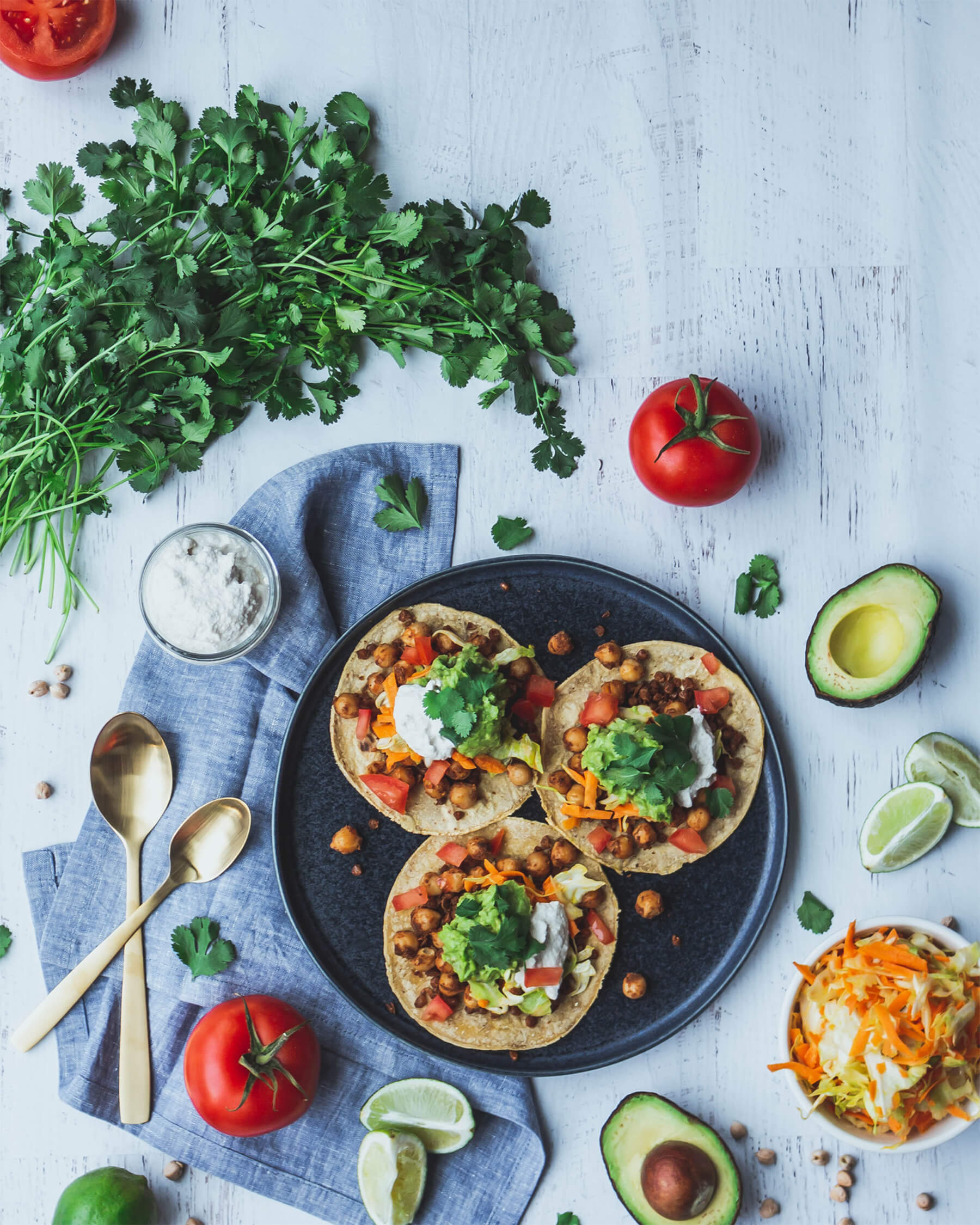 Chickpea and Avocado Tacos